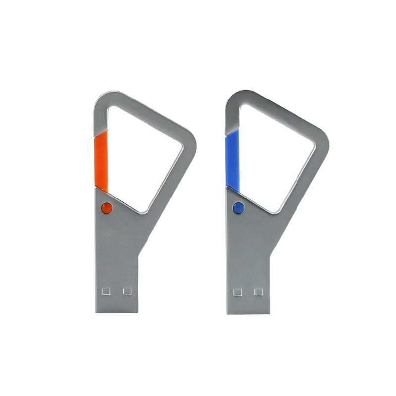 Manufacturer spot stainless steel metal triangle key U disk can be customized creative gift promotion metal triangle U disk 