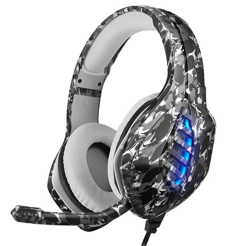 Cross border new cable headset camouflage computer...