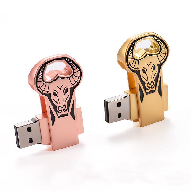 U-disk manufacturers metal Tauren U-disk custom Zodiac U-disk free custom logo 