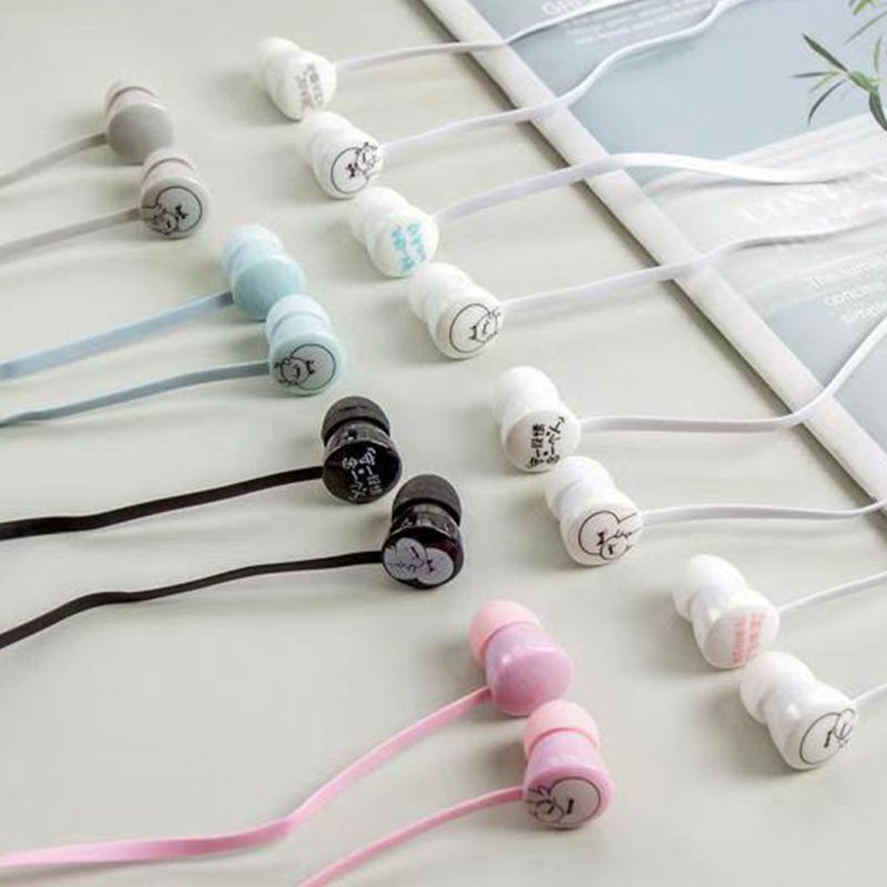 Kiki-292 cable cartoon earphone high quality stereo music game earphone for lovers 