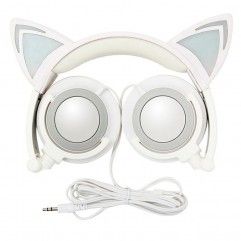 Hot selling cartoon cat ear luminous earphone 