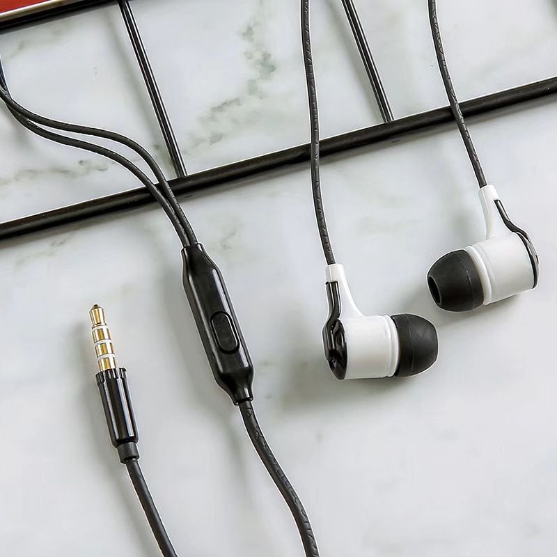 Cs-167 wired earphone, heavy bass tuning earplug, in ear remote control 3.5 student voice music earphone 