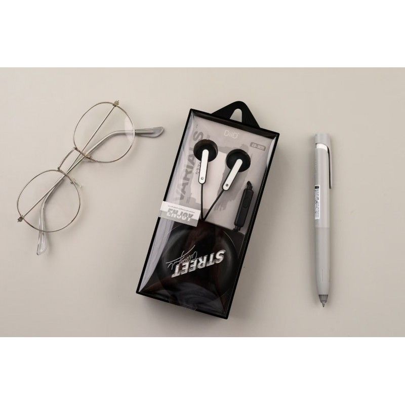 Ed-1025 earphone 3.5mm general street style with storage box multi color trend music by wire earphone wholesale 