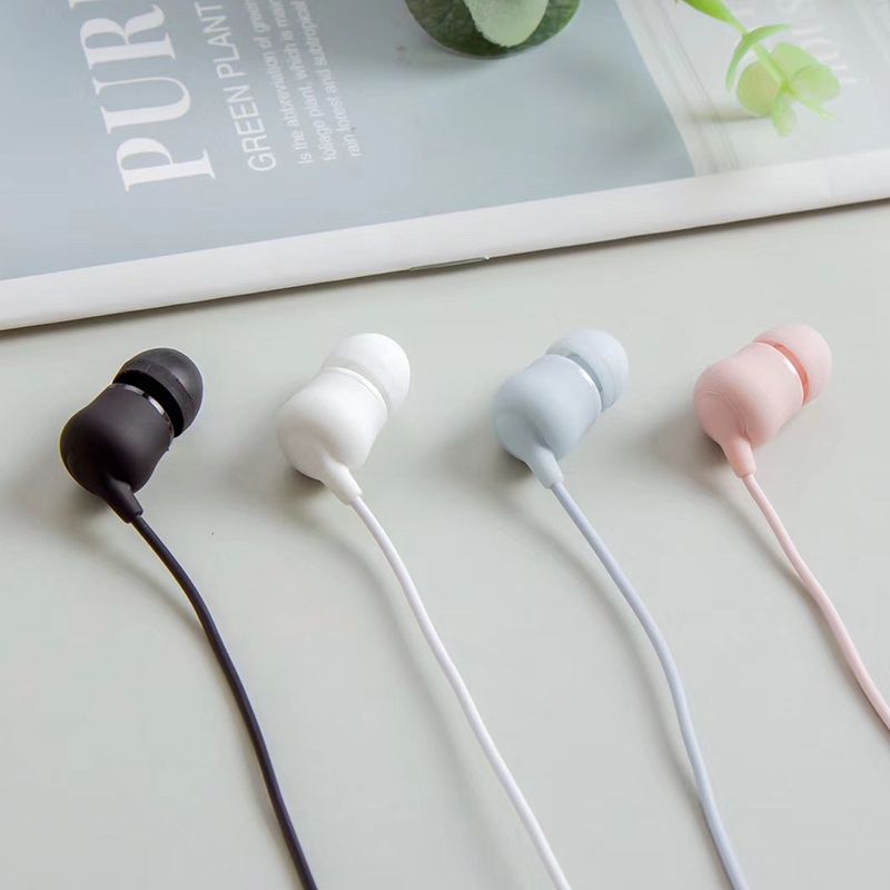 New kiki283 headset wired 3.5 girl heart pure color in ear music game headset wholesale 