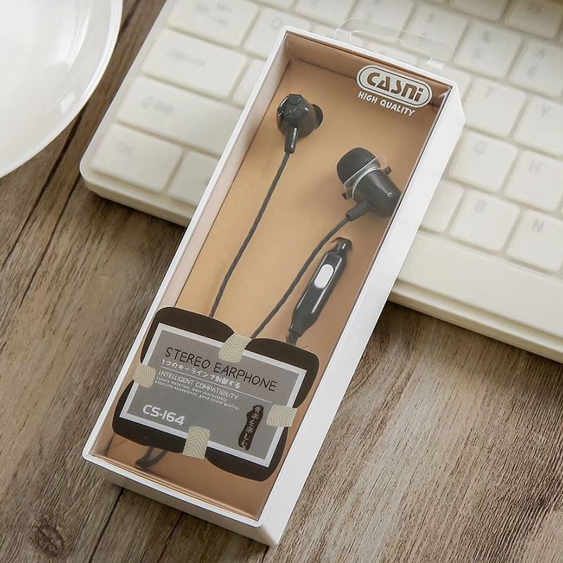 New cs-164 cable multi-color high quality 3.5mm general wire control student music earphone manufacturer wholesale 