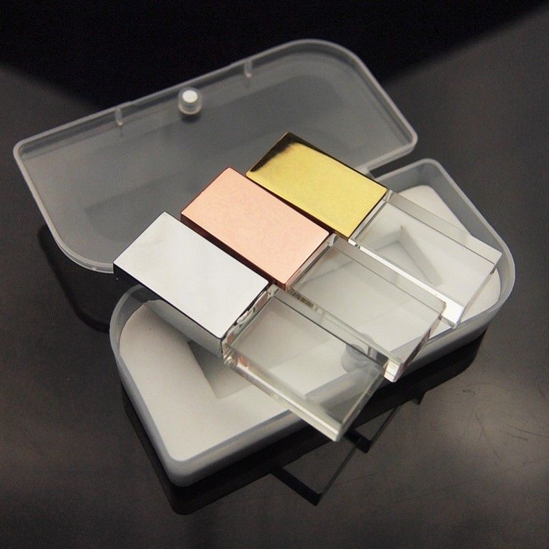 Factory direct crystal luminous U disk creative business metal crystal U disk can be printed logo customized U disk 