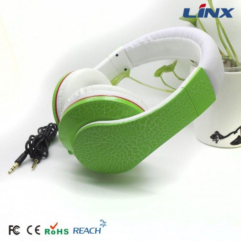 Lx-162 plug in headphones turtle shell crack headphones 