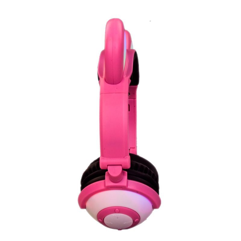 Cross border e-commerce spot wholesale customized cartoon panda ear headset light-emitting foldable mobile phone Bluetooth headset 