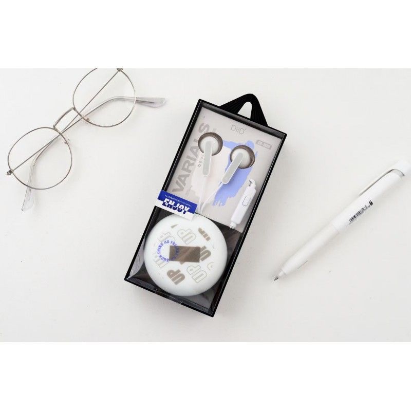 Ed-1025 earphone 3.5mm general street style with storage box multi color trend music by wire earphone wholesale 