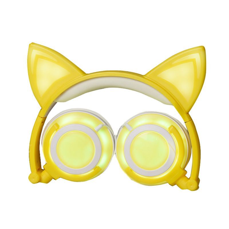 Cross border e-commerce boom headset manufacturers wholesale spot cat light charging headset folding children's headphones 