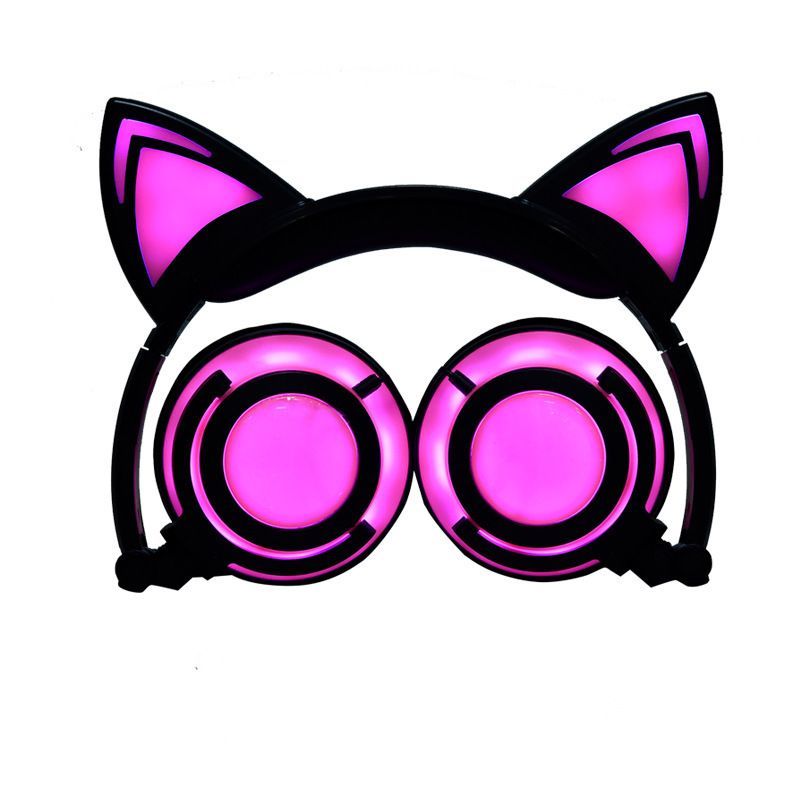 Cross border e-commerce boom headset manufacturers wholesale spot cat light charging headset folding children's headphones 