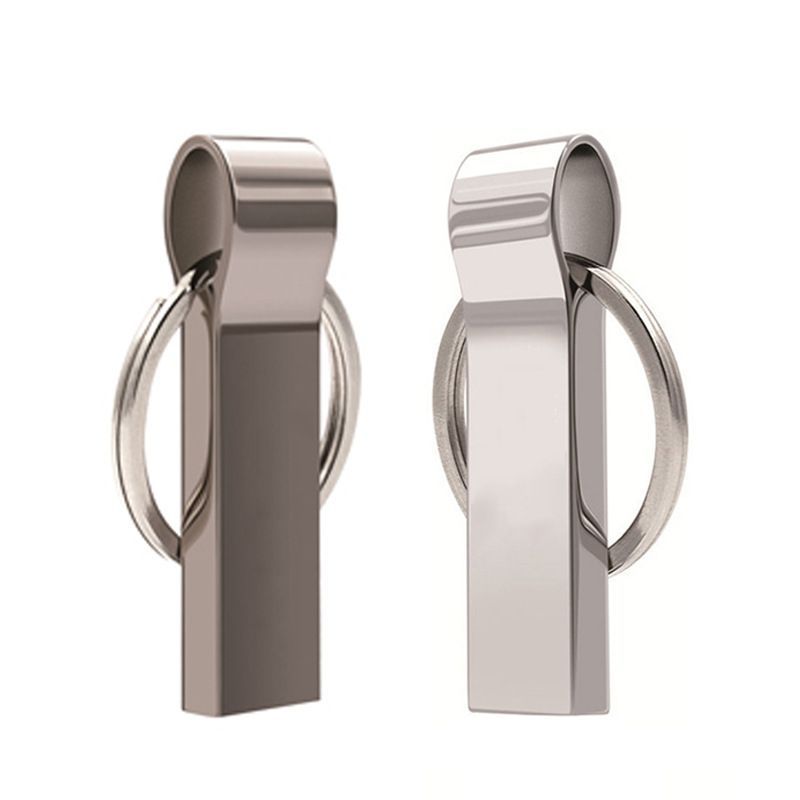 Keychain metal U disk customized security encryption logo can be printed wholesale metal U disk 