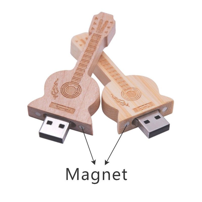 Wood U-disk customized wholesale gift in stock violin wood U-disk 4g8g16g laser logo 