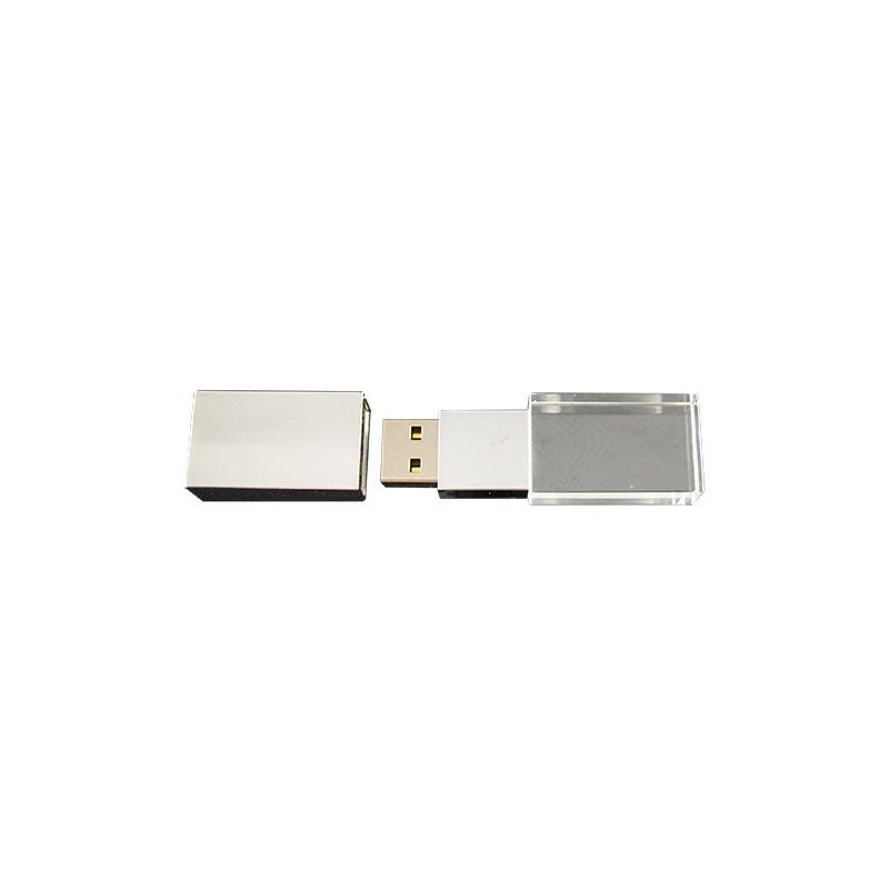 Factory spot crystal luminous U-disk creative business metal crystal U-disk can be printed logo customized U-disk 