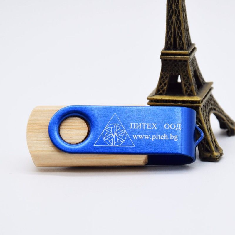 Wood rotary clip U disk custom environmental protection wood U disk logo laser engraving U disk 