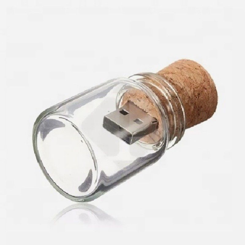 Floating bottle U-disk 2019 new creative decoration can be customized with logo wood U-disk 