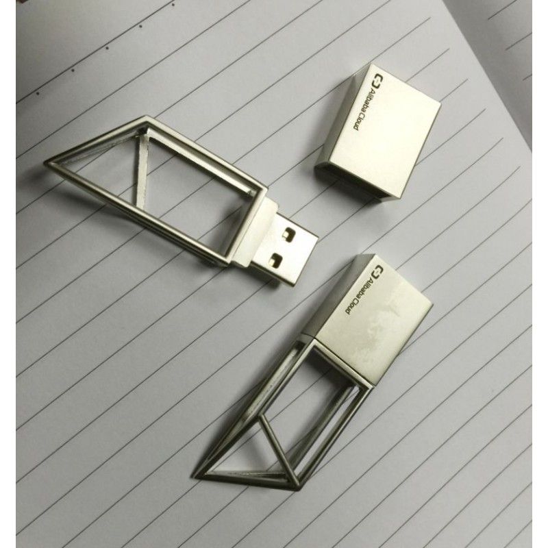 Metal hollow U-disk 2020 new U-disk customized design can be wholesale printed logo hollow building U-disk 