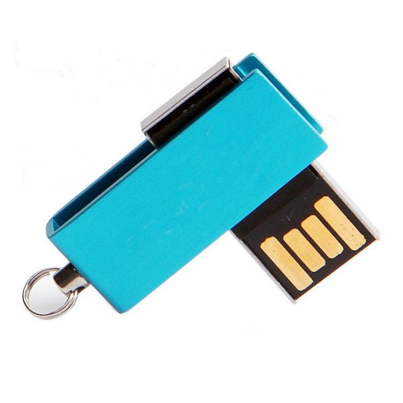 Manufacturers spot metal rotating small U-disk can be OEM customized creative personality logo, a variety of color capacity U-disk 