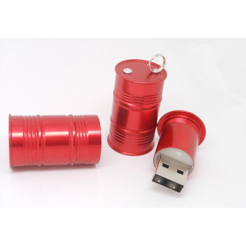 Customized metal oil tank U-disk can be printed with logo aluminum alloy gasoline tank U-disk Mini U-disk 