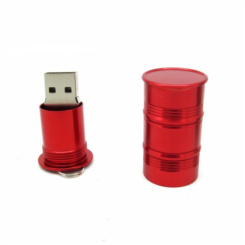 Customized metal oil tank U-disk can be printed with logo aluminum alloy gasoline tank U-disk Mini U-disk 