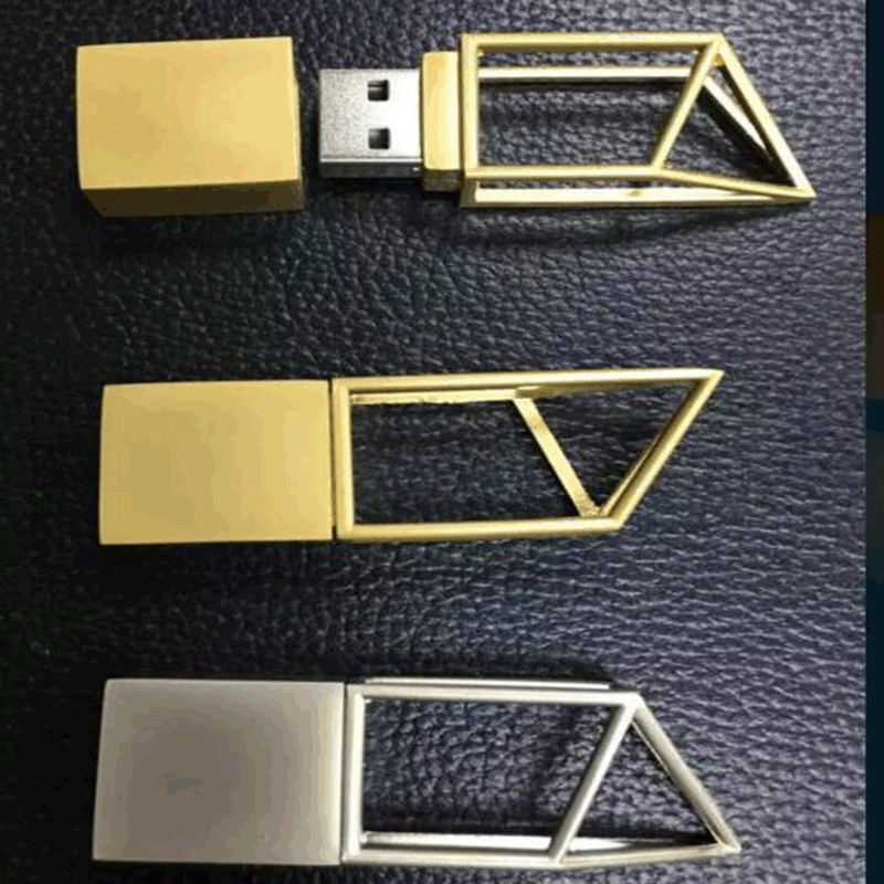 Metal hollow U-disk 2020 new U-disk customized design can be wholesale printed logo hollow building U-disk 