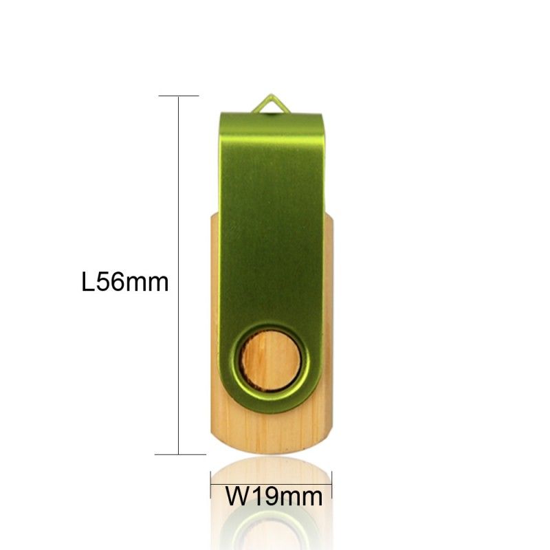 Wood rotary clip U disk custom environmental protection wood U disk logo laser engraving U disk 