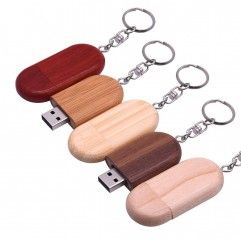 Wood U disk customized wholesale gift spot oval wo...
