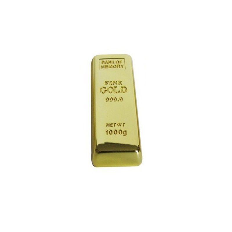 Manufacturer's spot creative business gold U-disk can be customized and printed logo, vehicle gold bar U-disk gift promotion 