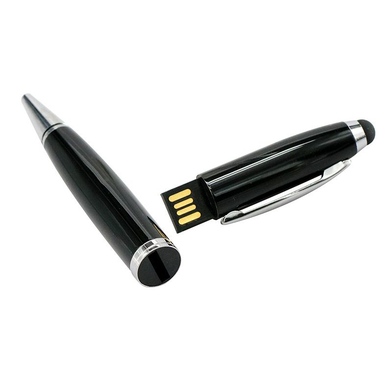 Metal touch screen capacitive pen U disk custom ballpoint pen U disk logo laser engraving U disk 