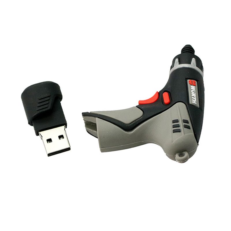 Flexible PVC drill U disk creativity can be customized logo gifts flexible maintenance tools cartoon U disk wholesale 