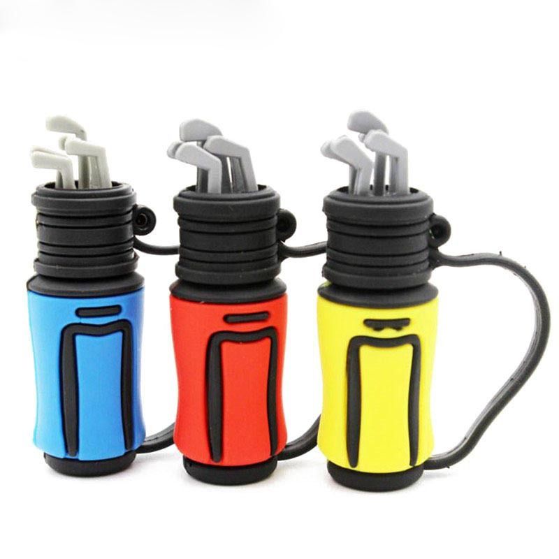 Soft plastic cartoon U disk creativity can be customized logo gifts soft plastic golf club cartoon U disk wholesale 