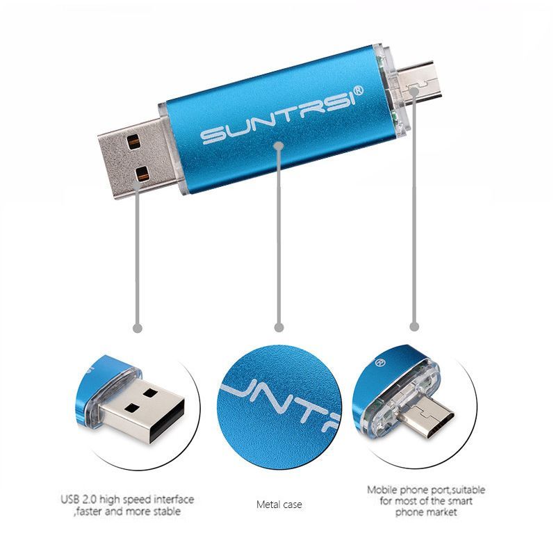 Metal mobile phone two in one u disk Mini U disk sample customized advertising gift promotion metal U disk 