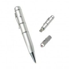 Factory spot creative metal laser pen U disk can a...