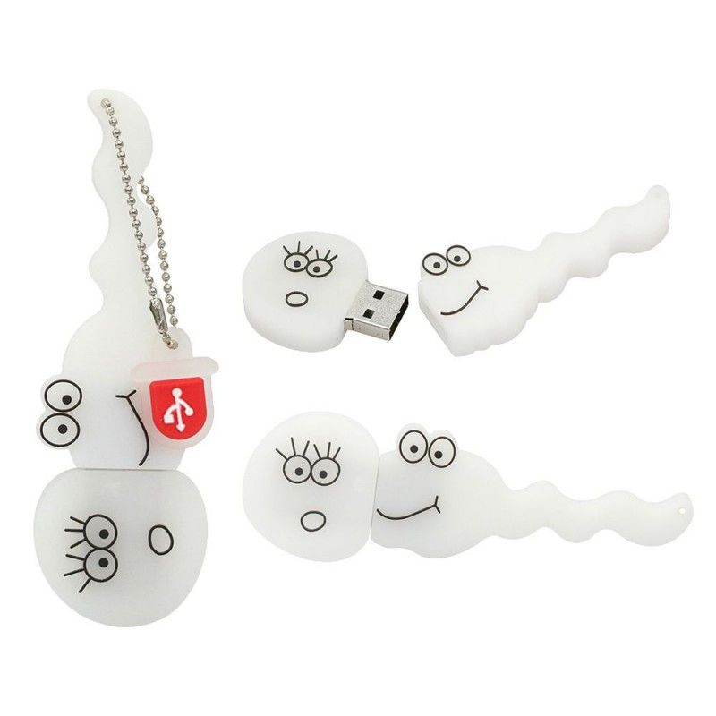 PVC soft rubber condom tadpole U disk creative can be customized logo gift soft rubber condom U disk wholesale 
