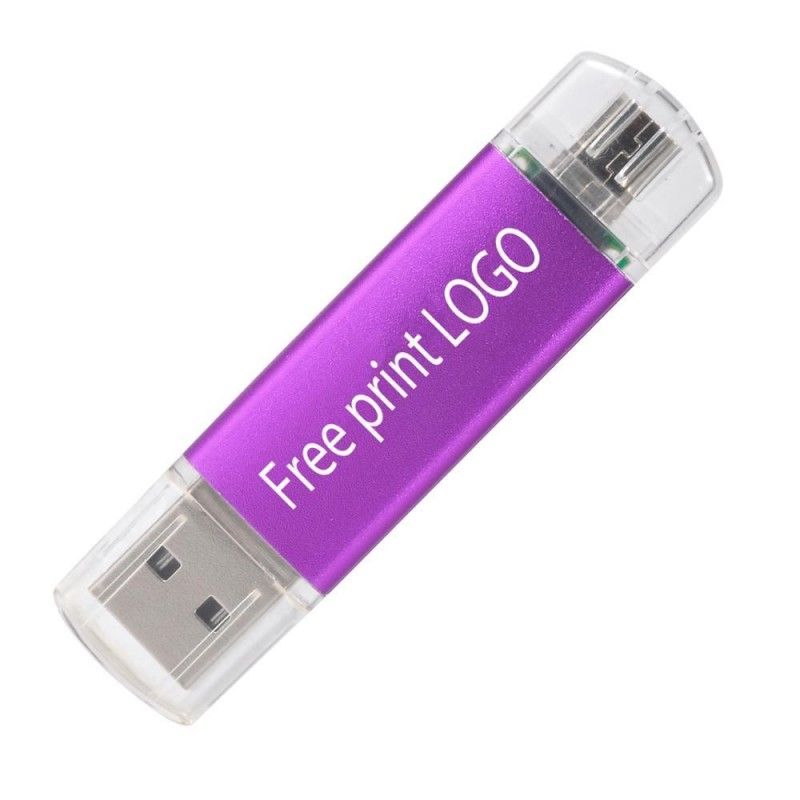 Manufacturer Metal bright color mobile phone U disk customized advertising exhibition gift U disk computer Android mobile phone interface U disk 
