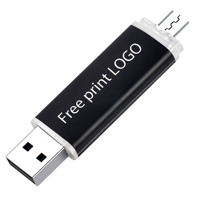 Manufacturer Metal bright color mobile phone U disk customized advertising exhibition gift U disk computer Android mobile phone interface U disk 