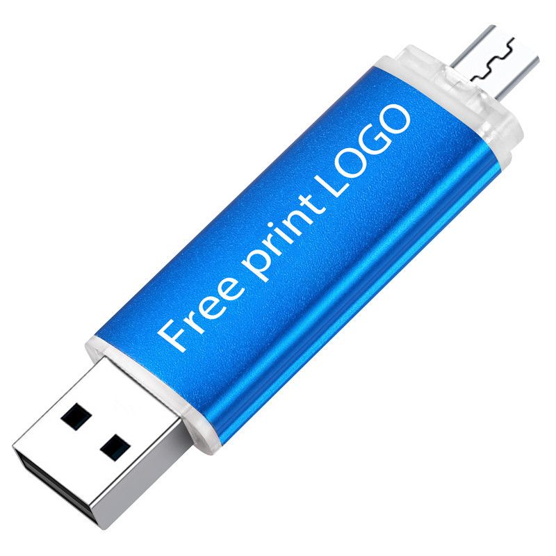 Manufacturer Metal bright color mobile phone U disk customized advertising exhibition gift U disk computer Android mobile phone interface U disk 