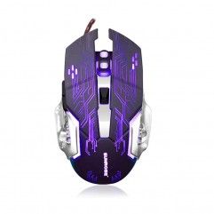 X2 colorful luminous mouse wired mouse eat chicken...