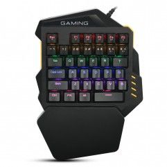 One handed mechanical keyboard 35 key luminous mec...