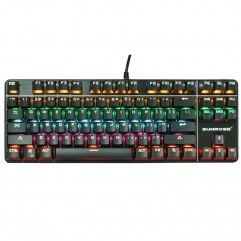 Russian mechanical keyboard green axis 87 key cabl...