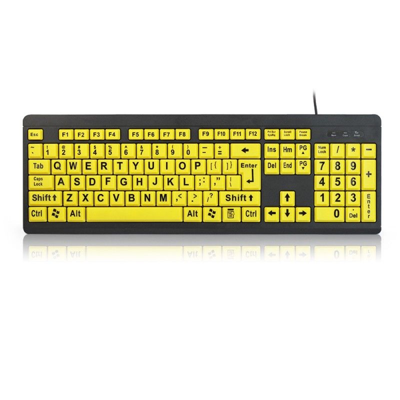 Top selling foreign trade desktop laptop T801 Wired Keyboard USB large font bold special for the elderly and students