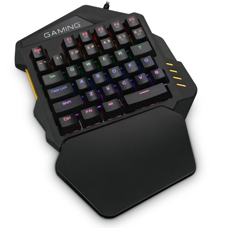 One handed mechanical keyboard 35 key luminous mechanical chicken eating game green axis keyboard left hand keyboard