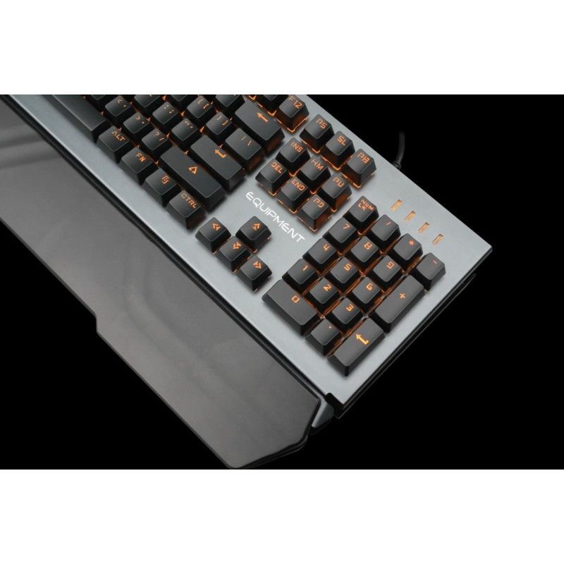 Customized USB pluggable green shaft handle semi mechanical game keyboard metal keyboard