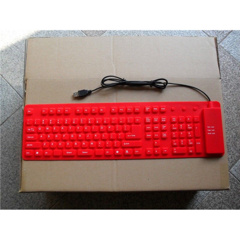 Factory direct silicone game keyboard spot industrial waterproof computer external classic 109 customized mechanical keyboard 