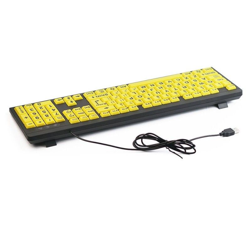 Top selling foreign trade desktop laptop T801 Wired Keyboard USB large font bold special for the elderly and students