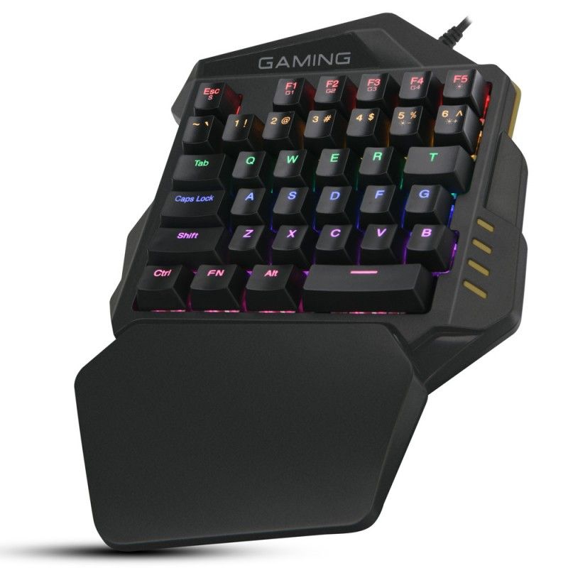 One handed mechanical keyboard 35 key luminous mechanical chicken eating game green axis keyboard left hand keyboard