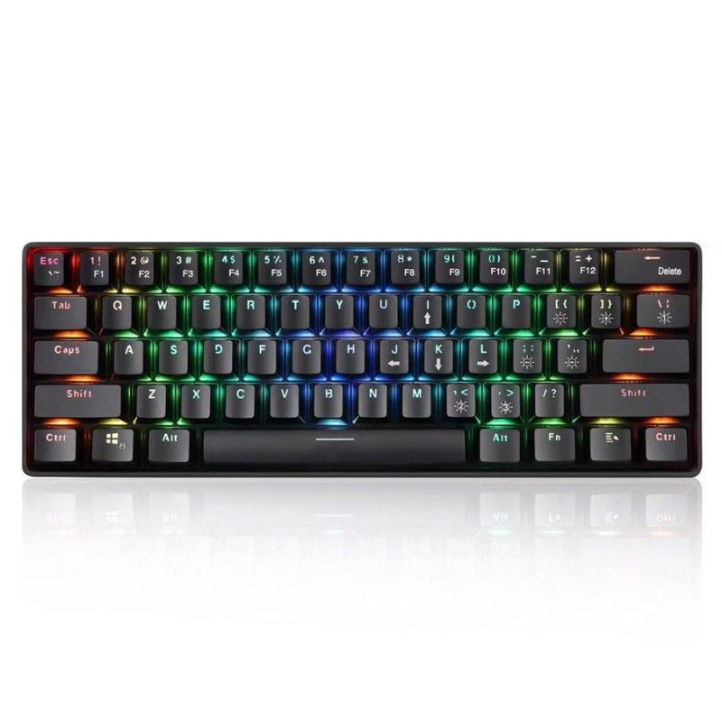 Mini green axis mechanical keyboard 61 key wired dual-mode notebook desktop computer game electronic competition Office General