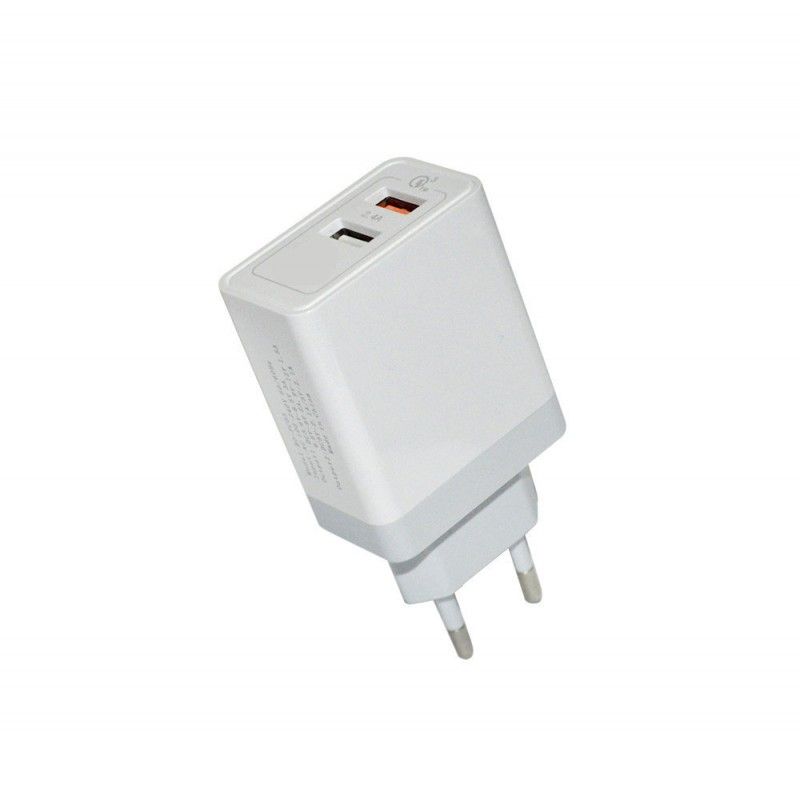 Dual USB mobile phone charger qc3.0 + 2.4a charging head folding fast charging head 30W dual port travel charger