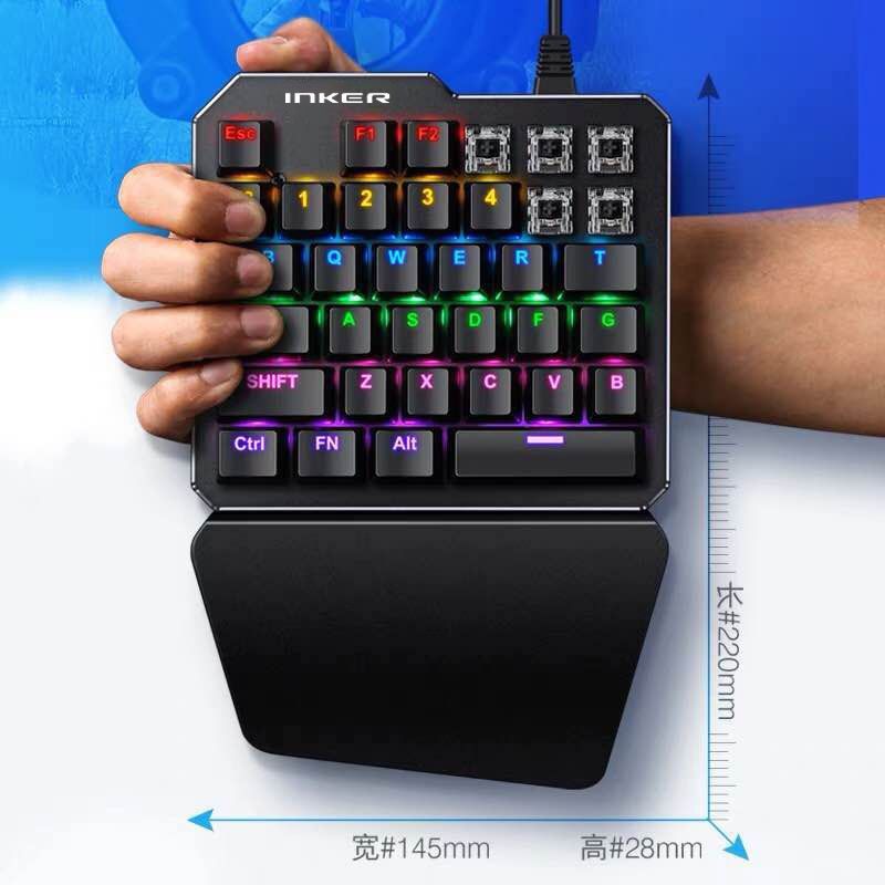 Direct sale K50 mechanical handle single hand keyboard wired mobile game left hand keyboard eat chicken artifact