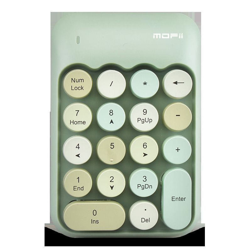 Cross border hot sale 2.4G wireless numeric keyboard Mini powder financial keyboard Office Cashier dedicated numeric keyboard